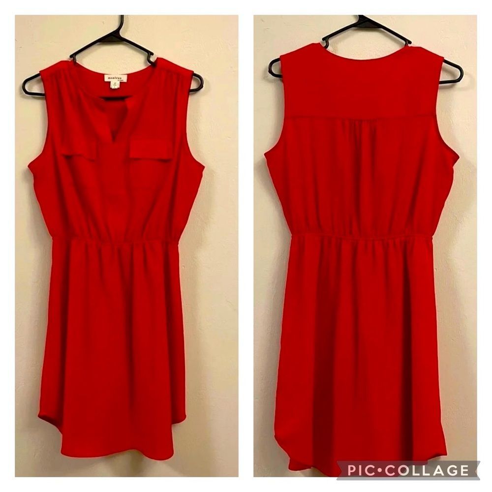 NWOT Monteau Red Dress-L